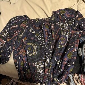 Violet & Claire Multicolor Abstract Blouse